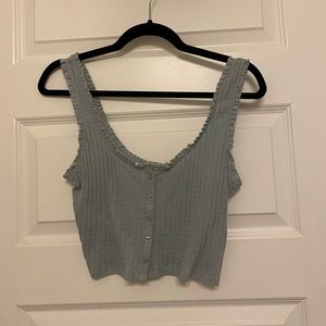 blue urban outfitters knitted crop top